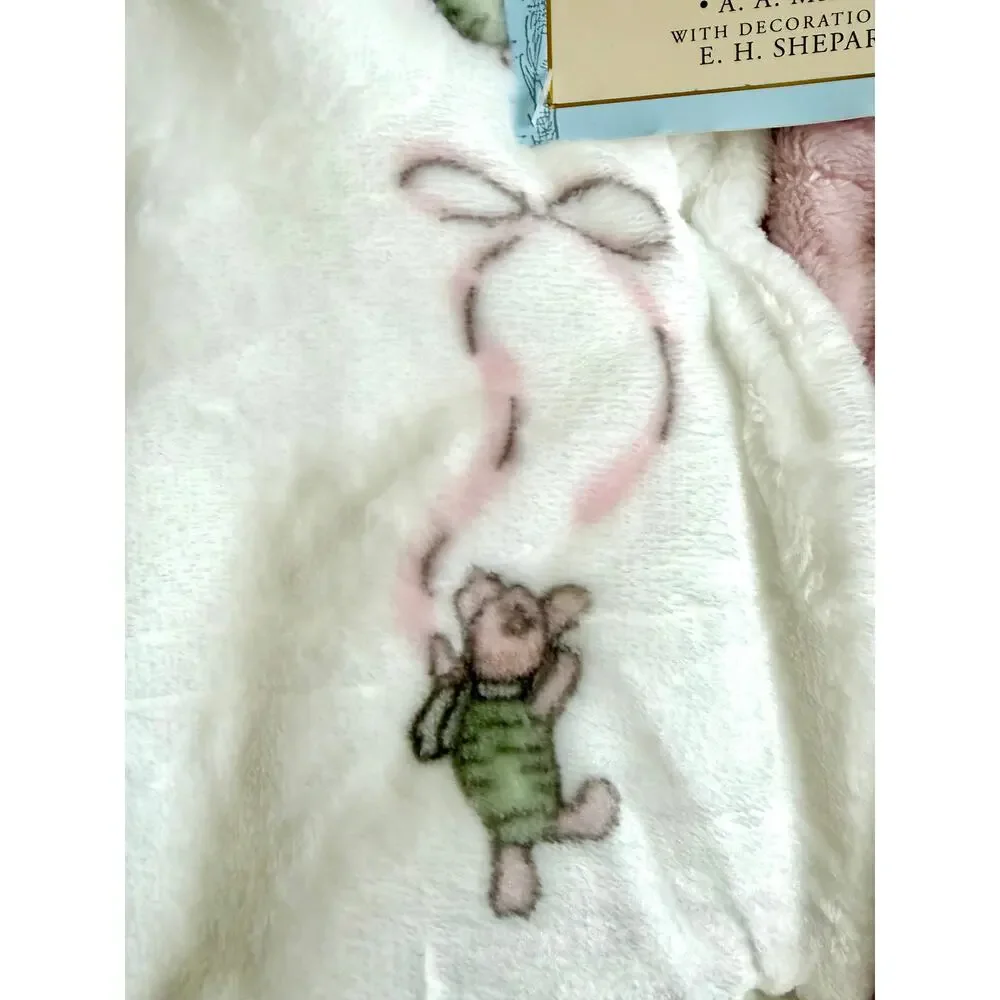 Pooh Bear Collection Winnie The Pooh Pink Baby 2 pc Blanket 30
